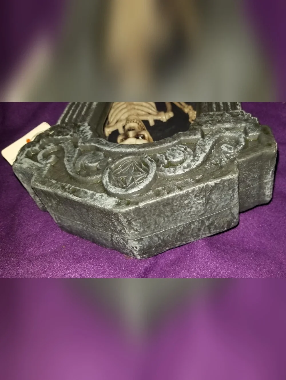 NWT 12-inch Spooky Village Motion Activated Animated Skeleton Gravestone
